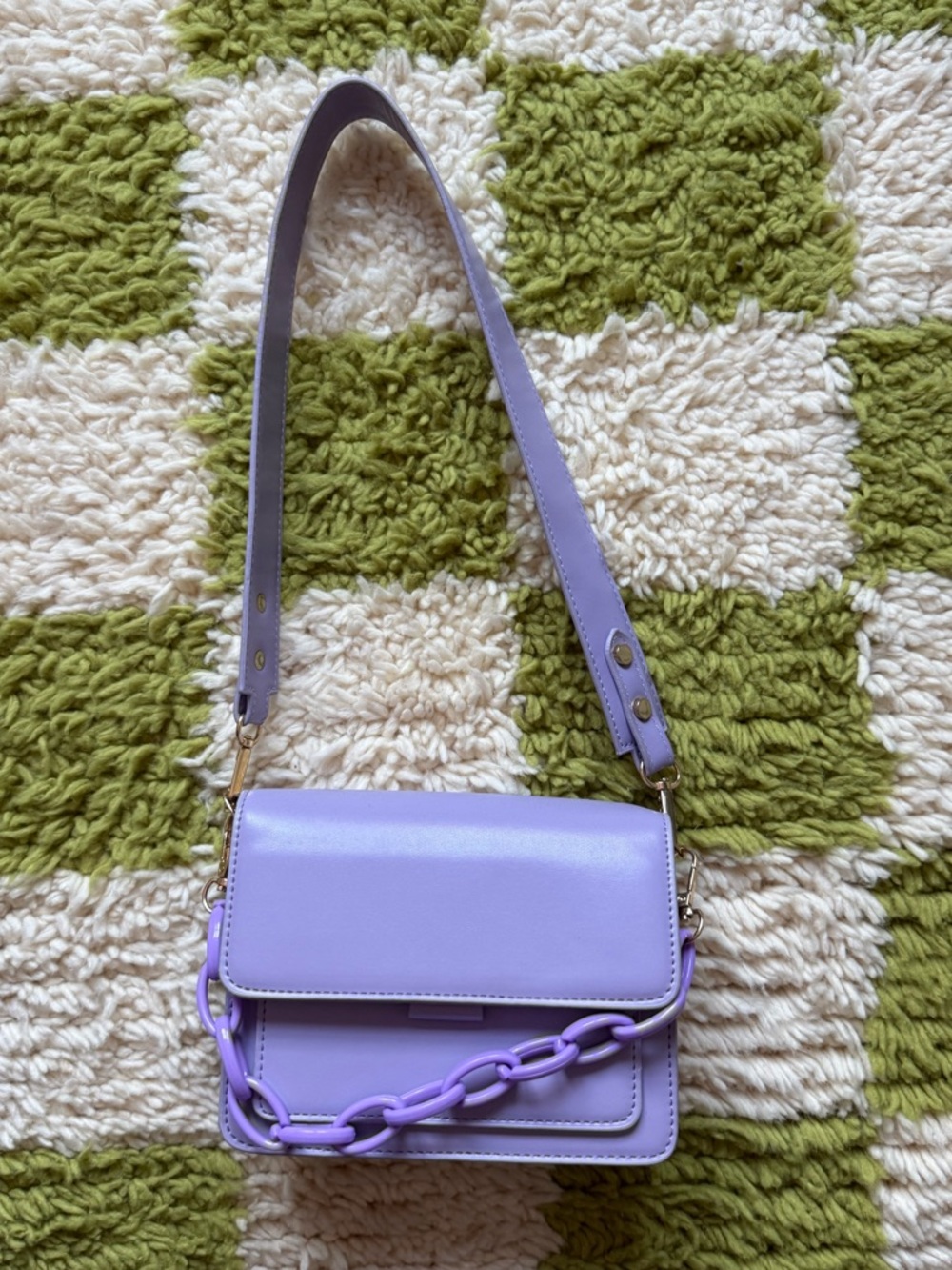 JW PEI Lavender Chain-Accent Crossbody Bag